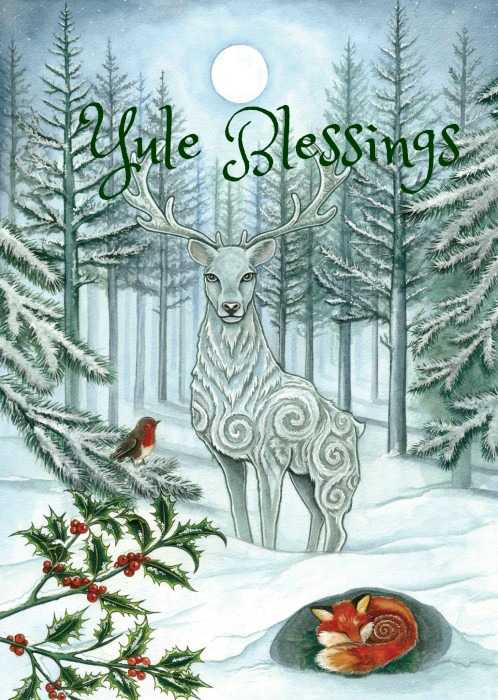 Winter-Solstice-Yule-Stag-Fox-Blessings